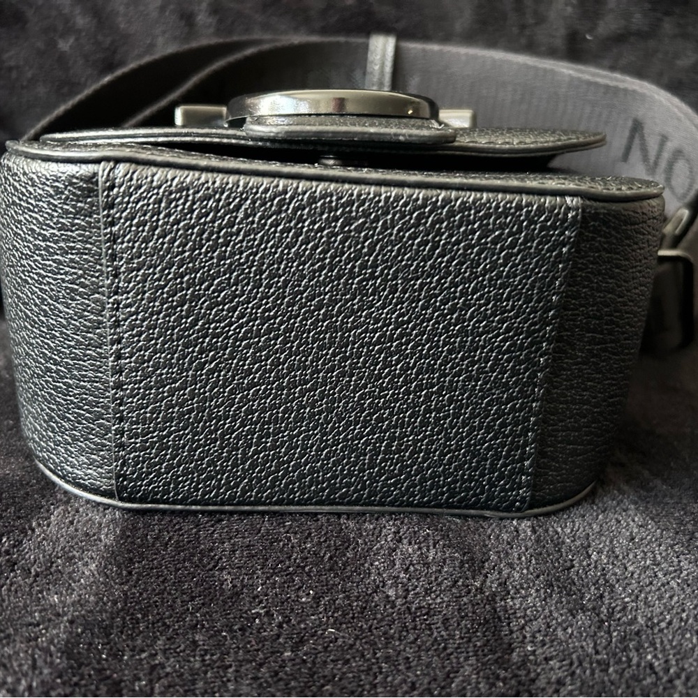 True Religion Black Leather Messenger with Logo Strap - Picture 5 of 10
